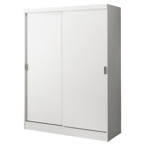 
                  
                    Load image into Gallery viewer, Madesa Luke Single Wardrobe 2 Sliding Wooden Doors - White
                  
                