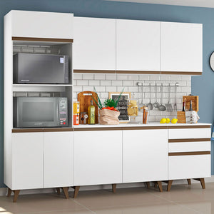 
                  
                    Load image into Gallery viewer, Madesa Reims Complete Kitchen Cabinet 250cm - White
                  
                