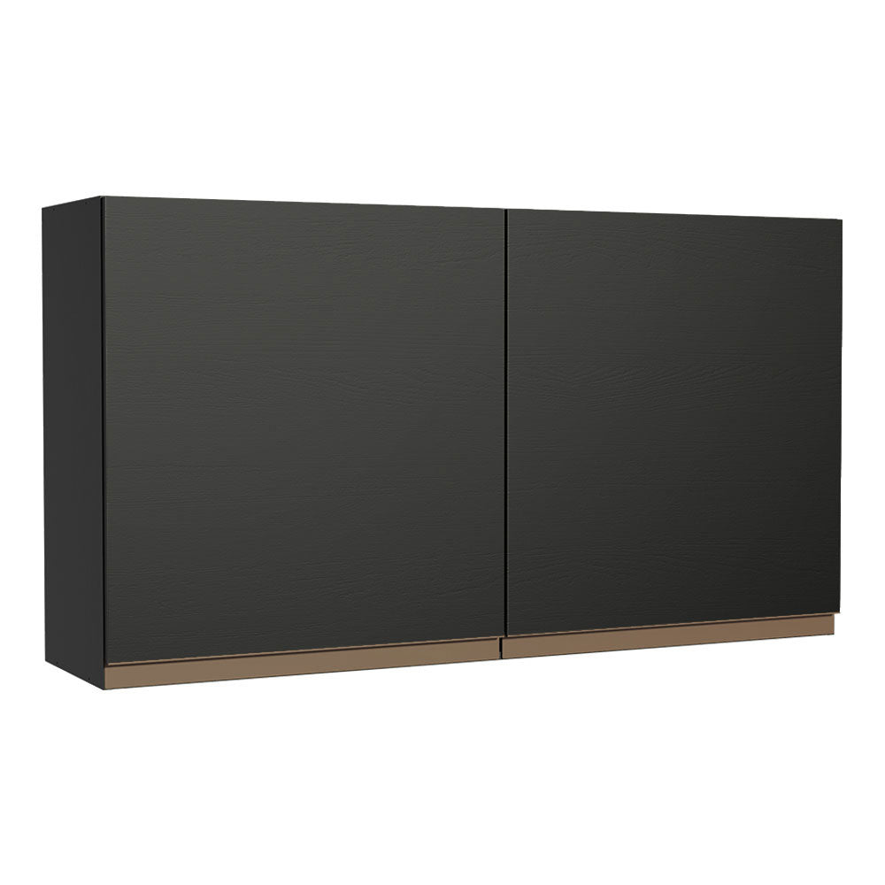 Madesa Reims 120 cm 2-Door Wall Cabinet – Black