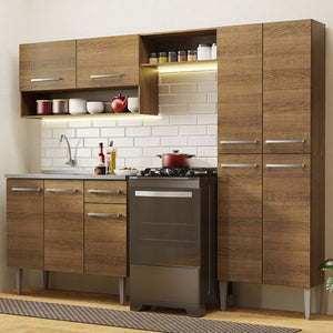 
                  
                    Load image into Gallery viewer, MADESA Compact Kitchen Cabinet Set with Sink - DIY - Brown Color
                  
                