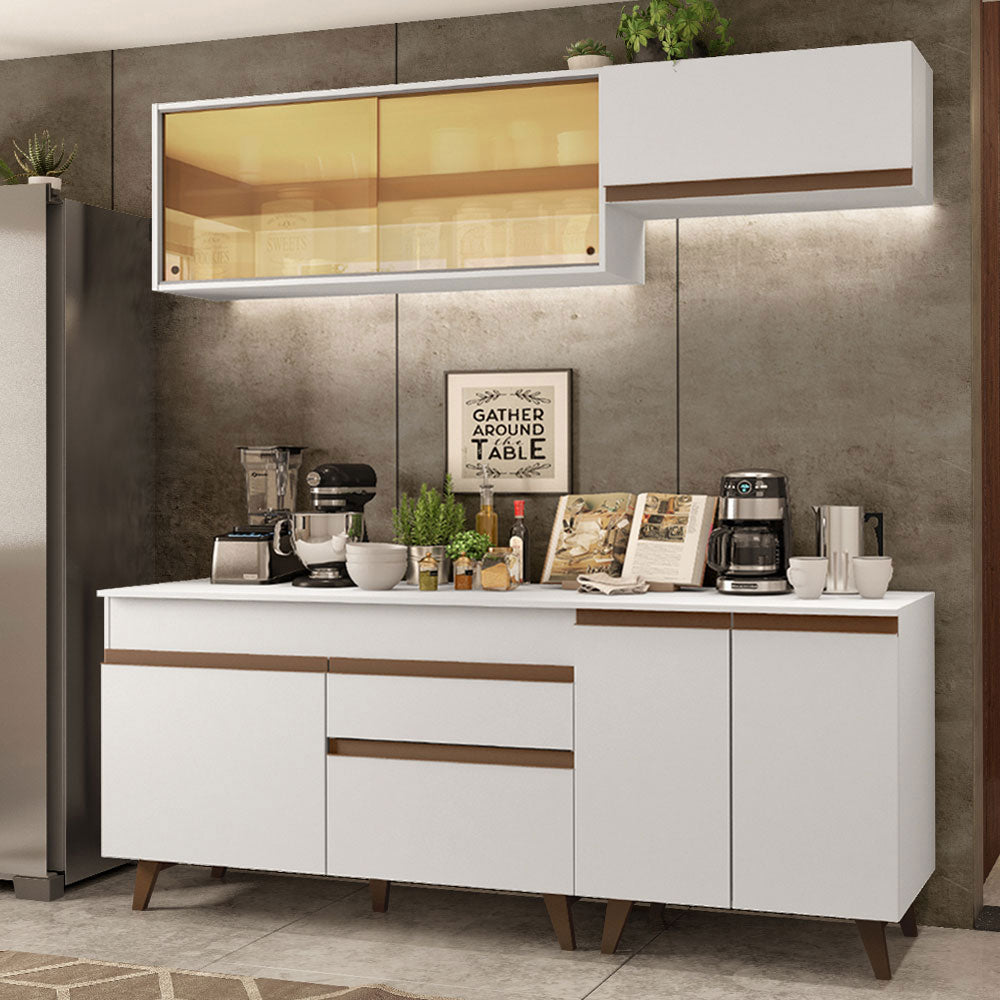 Complete Kitchen Madesa Reims 190001 with Cabinet and Counter – White