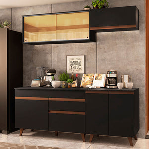 
                  
                    Load image into Gallery viewer, Complete Kitchen Madesa Reims 190001 with Cabinet and Counter – Black
                  
                