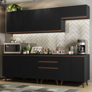 
                  
                    Load image into Gallery viewer, Complete Kitchen Madesa Reims 250001 with Cabinet and Countertop – Black
                  
                