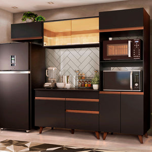 
                  
                    Load image into Gallery viewer, Complete Kitchen Madesa Reims 260001 with Cabinet and Countertop – Black
                  
                