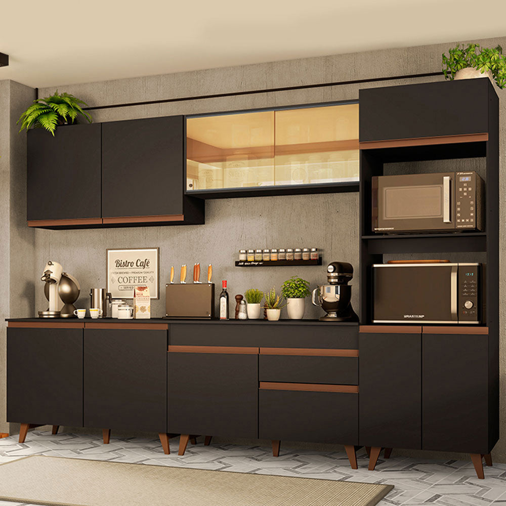 Complete Kitchen Madesa Reims 310001 with Cabinet and Counter – Black