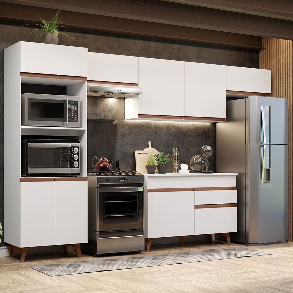Complete Kitchen Madesa Reims 330001 with Cabinet and Counter – White