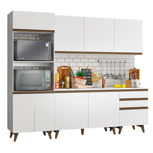 
                  
                    Load image into Gallery viewer, Madesa Reims Complete Kitchen Cabinet 250cm - White
                  
                