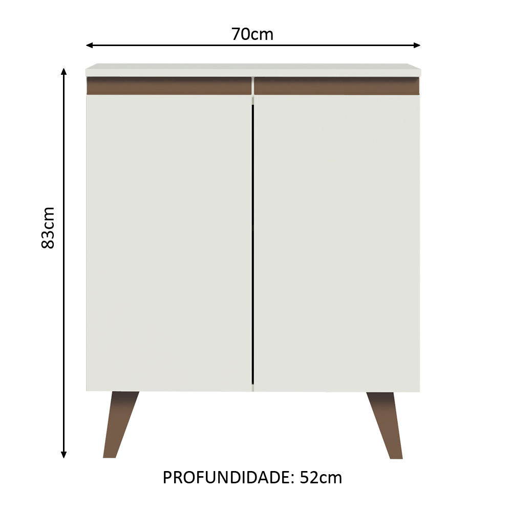 
                  
                    Load image into Gallery viewer, Madesa Reims Cabinet 70 cm 2 Doors - White
                  
                