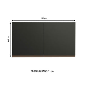 
                  
                    Load image into Gallery viewer, Madesa Reims 120 cm 2-Door Wall Cabinet – Black
                  
                