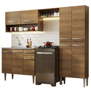 
                  
                    Load image into Gallery viewer, MADESA Compact Kitchen Cabinet Set with Sink - DIY - Brown Color
                  
                