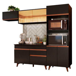 
                  
                    Load image into Gallery viewer, Complete Kitchen Madesa Reims 260001 with Cabinet and Countertop – Black
                  
                