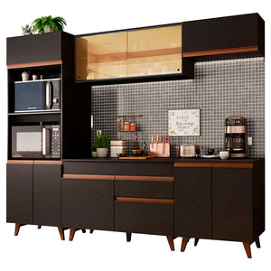 
                  
                    Load image into Gallery viewer, Complete Kitchen Madesa Reims 260002 with Cabinet and Countertop – Black
                  
                