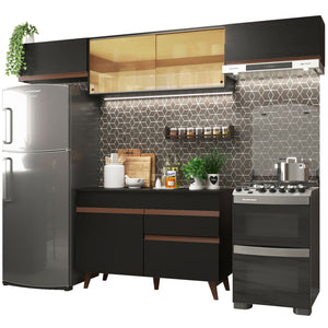 
                  
                    Load image into Gallery viewer, Compact Kitchen Madesa Reims 260003 with Cabinet and Countertop – Black
                  
                