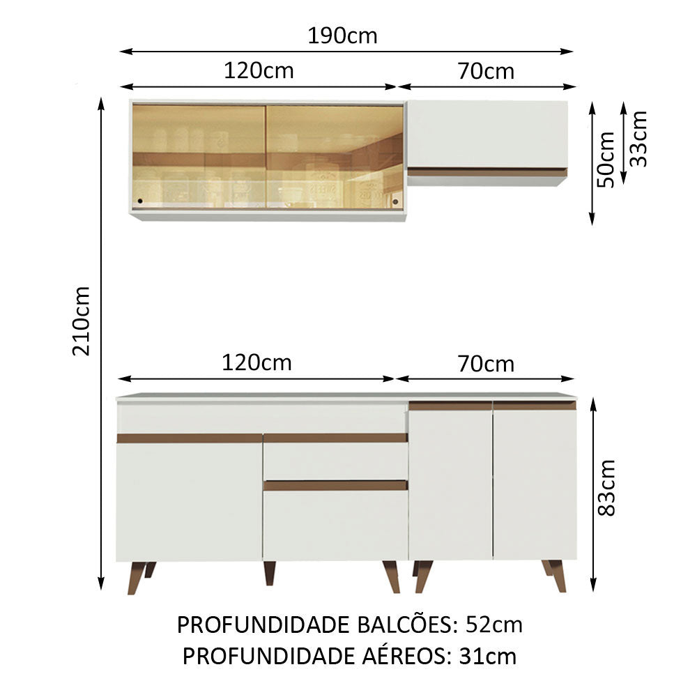 
                  
                    Load image into Gallery viewer, Complete Kitchen Madesa Reims 190001 with Cabinet and Counter – White
                  
                