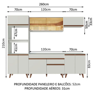 
                  
                    Load image into Gallery viewer, Complete Kitchen Madesa Reims 260002 with Cabinet and Countertop – White
                  
                