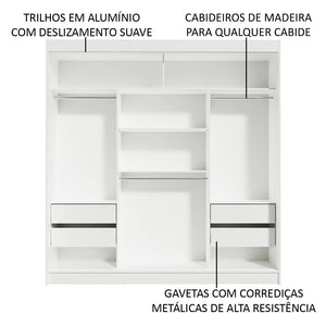 
                  
                    Load image into Gallery viewer, Madesa Reno Double Wardrobe 3 Sliding Doors with Mirrors- White/Rustic
                  
                