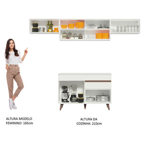 
                  
                    Load image into Gallery viewer, Compact Kitchen Madesa Reims 260003 with Cabinet and Countertop – White
                  
                