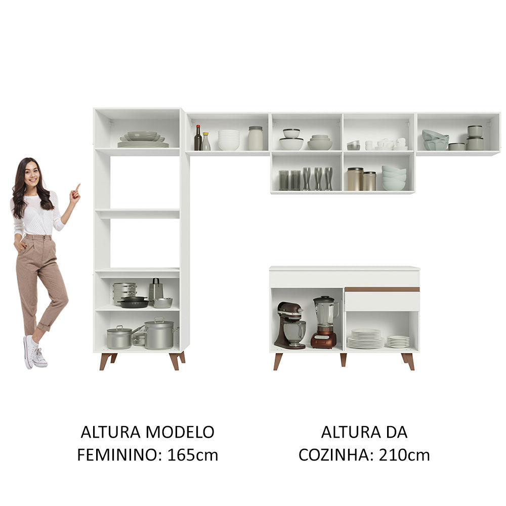 
                  
                    Load image into Gallery viewer, Complete Kitchen Madesa Reims 330001 with Cabinet and Counter – White
                  
                