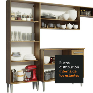 
                  
                    Load image into Gallery viewer, MADESA Compact Kitchen Cabinet Set with Sink - DIY - Brown Color
                  
                