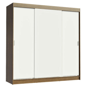 
                  
                    Load image into Gallery viewer, Madesa Reno Double Wardrobe 3 Sliding Doors - Rustic/White
                  
                