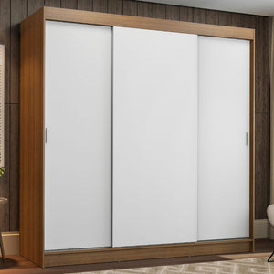 
                  
                    Load image into Gallery viewer, Madesa Reno Double Wardrobe 3 Sliding Doors - Rustic/White
                  
                