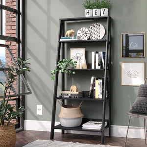 
                  
                    Load image into Gallery viewer, Madesa Ladder Shelf Engineered Wood Open Book Shelf
                  
                