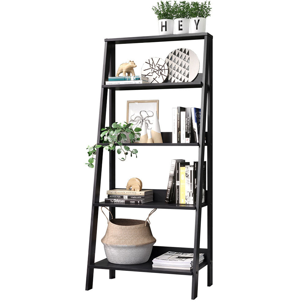 Madesa Ladder Shelf Engineered Wood Open Book Shelf