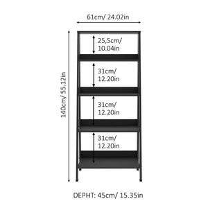 
                  
                    Load image into Gallery viewer, Madesa Ladder Shelf Engineered Wood Open Book Shelf
                  
                