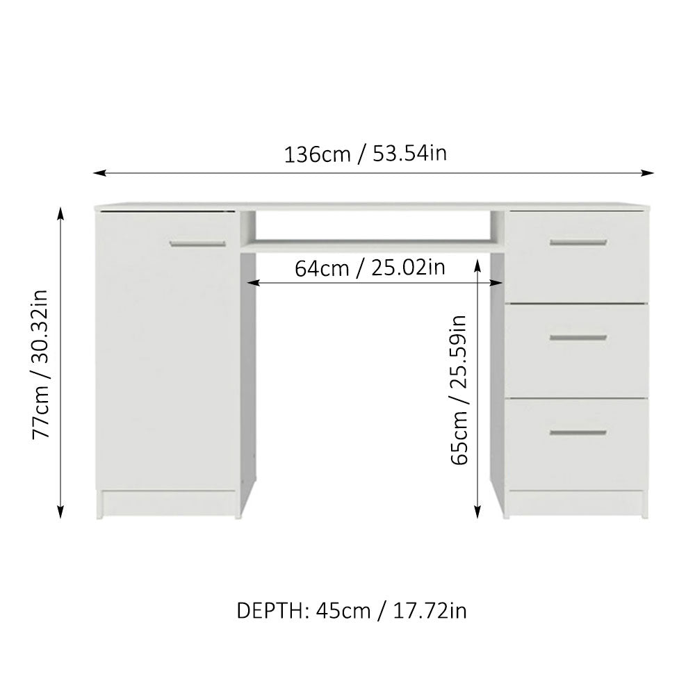 
                  
                    Load image into Gallery viewer, Madesa Alaska Engineered Wood Office Table
                  
                