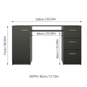 
                  
                    Load image into Gallery viewer, Madesa Alaska Engineered Wood Office Table
                  
                