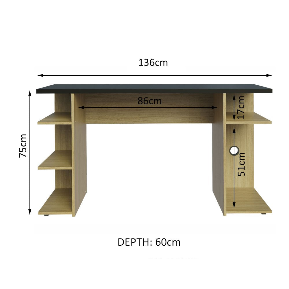 
                  
                    Load image into Gallery viewer, Madesa Gaming Engineered Wood Computer Desk
                  
                