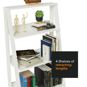 
                  
                    Load image into Gallery viewer, Madesa Ladder Shelf Engineered Wood Open Book Shelf
                  
                
