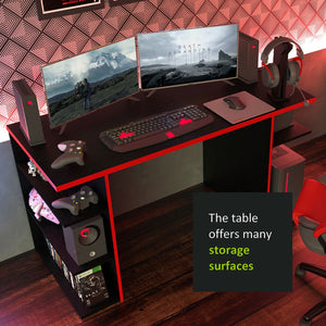 
                  
                    Load image into Gallery viewer, Madesa Gaming Engineered Wood Computer Desk
                  
                
