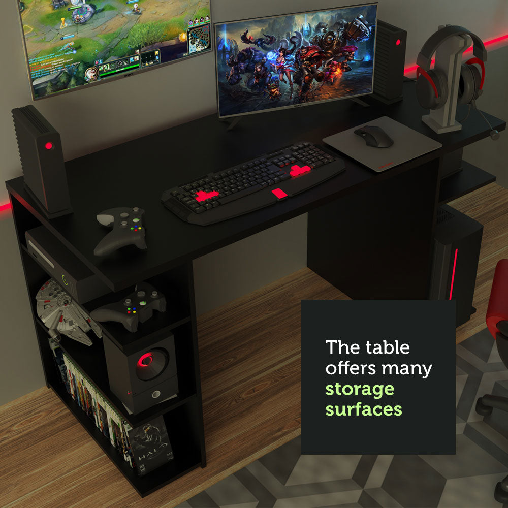 
                  
                    Load image into Gallery viewer, Madesa Gaming Engineered Wood Computer Desk
                  
                